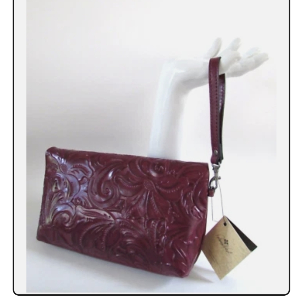 Patricia Nash Maroon Clutch/Wristlet